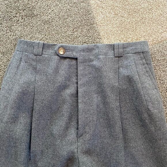 Neiman Marcus Sz 10 100% Wool Micro Houndstooth Trousers - Picture 5 of 9